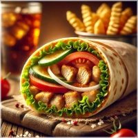 De klassieke dürüm gevuld met sappig, gekruid vlees (kalfsdöner, kipdöner of lamsshoarma), aangevuld met knapperige sla, tomaat, komkommer en ui. Afgemaakt met knoflooksaus, sambal, whiskysaus of samuraisaus voor extra smaak.