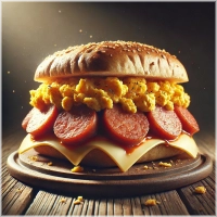 Kaas, gebakken ei, sucuk, tomatensaus