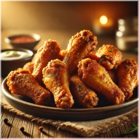 Gefrituurde kippenvleugels 4 st.